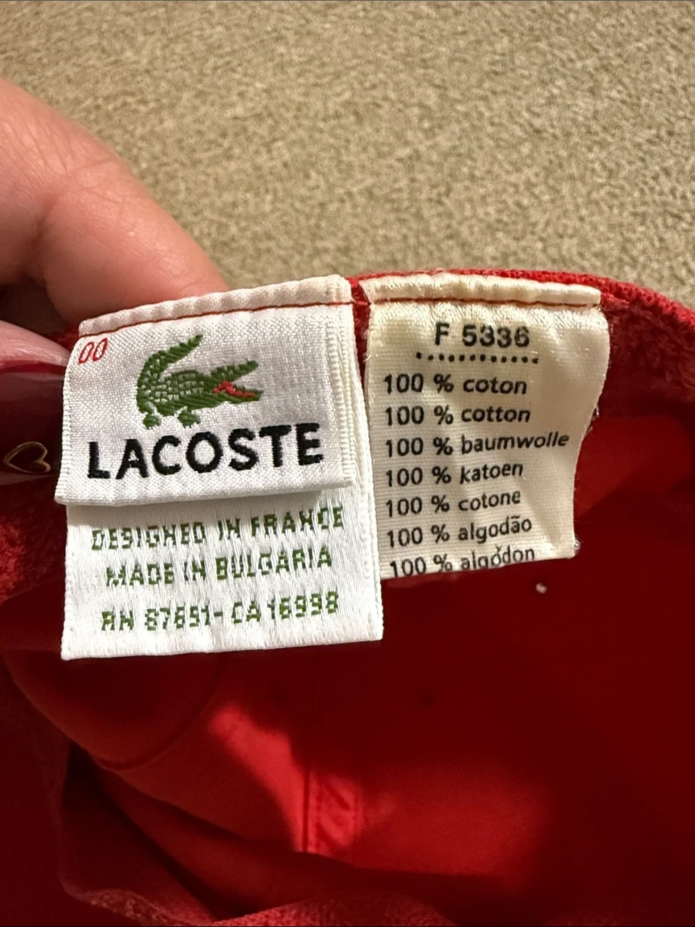 Lacoste bold red